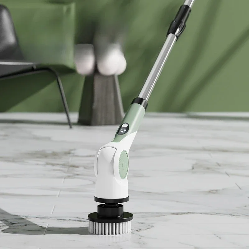 10‑in‑One Electric Rotating Gap Scrubber Multifunctional Cleaning Brush Telescopic Handle for Household Home Cleaning Supplies
