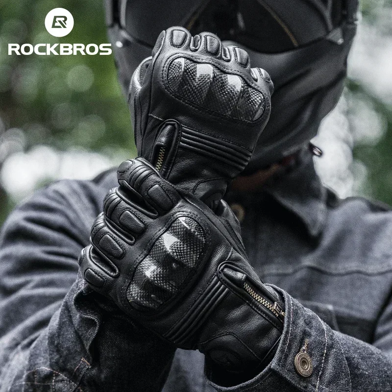 ROCKBROS Full Finger Racing Gloves Motorcycle Tactical Gloves Touch Screen Outdoor Sports Protection Cycling Bike Gloves