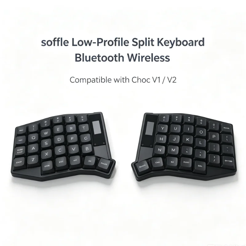 Sofle Low Profile Wireless Split Keyboard Hot Swap Kit Compatible Choc V1 1350/ V2 1353 Switch Zmk Bluetooth Separate Keyboard