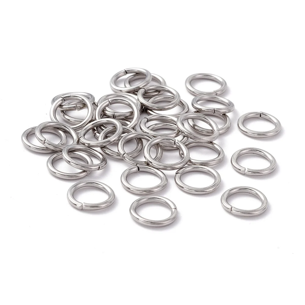 8mm 10mm 12mm Stainless Steel Jump Rings Connectors Split Rings for Necklace Bracelet Jewelry Accessories Open Ring 1000-4000pcs