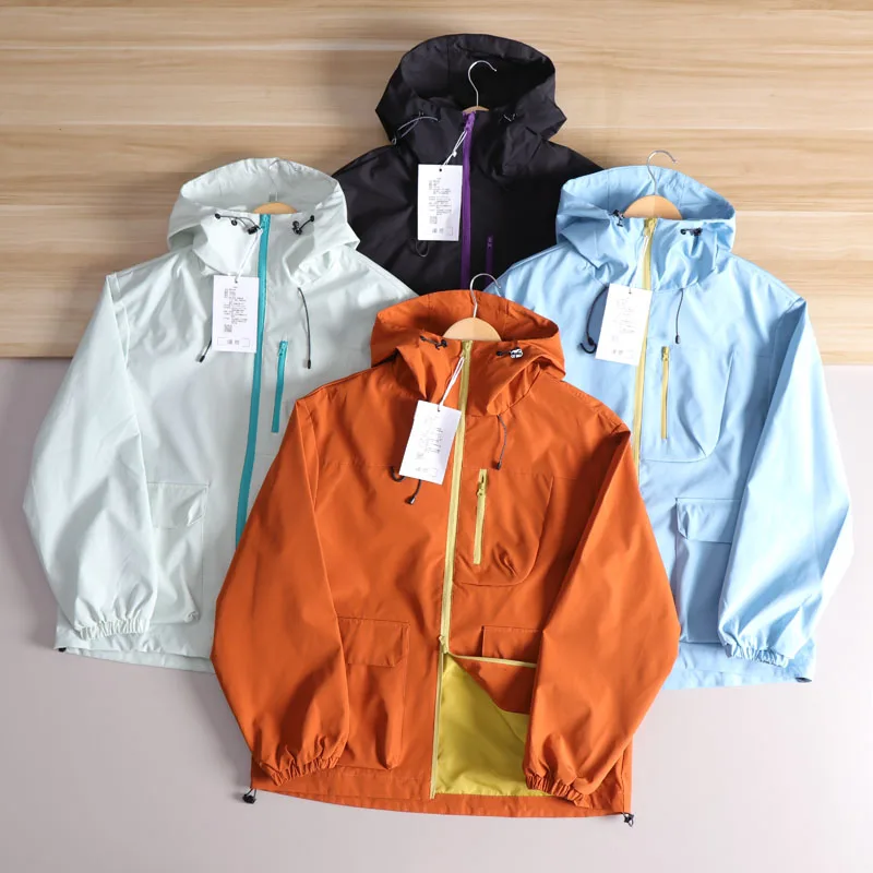 

Outdoor Casual Hooded Jaet Men's Loose Fit Windproof Waterproof Spring Autumn Stand Sle Long Sve Regular Length