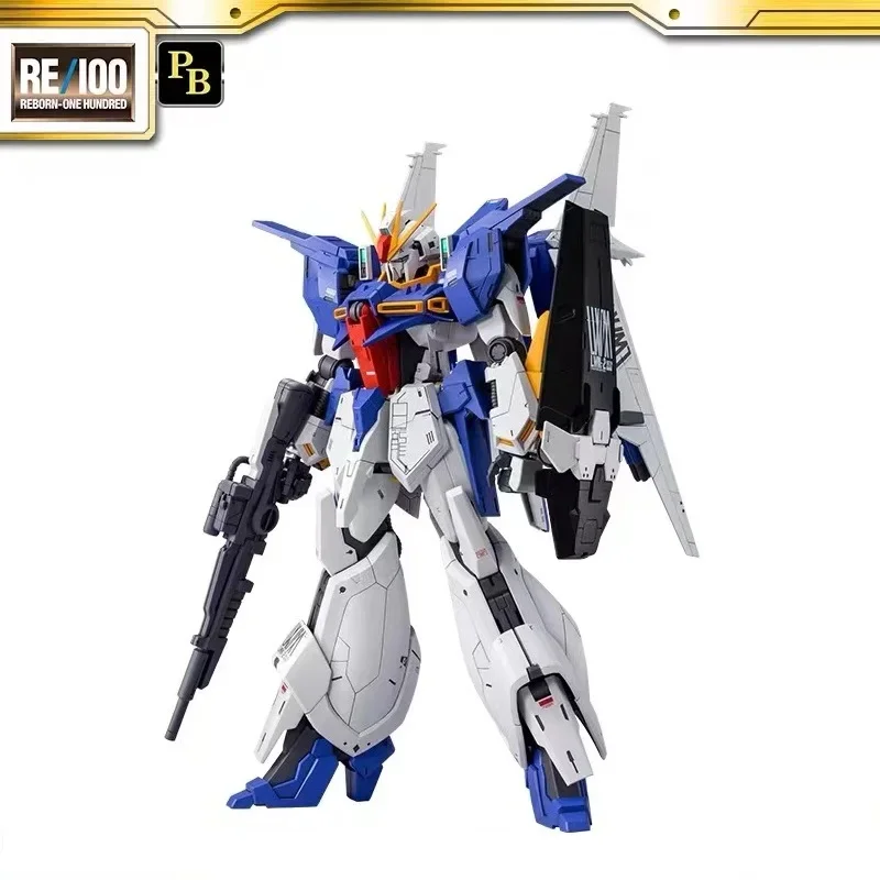 Bandai re/100 Gundam Lindwurm 1/100โมเดลอะนิเมะของแท้ใหม่ของเล่นคอลเลคชั่นตุ๊กตาขยับแขนขาได้สำหรับเด็กผู้ชายตุ๊กตา PVC