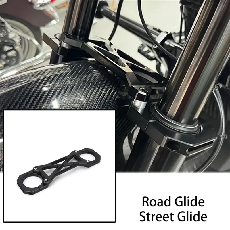 A95E-49Mm Motorcycle Front Fork Stabilizer Bracket Brace Balance For Harley Touring Road Glide Street Glide Road King