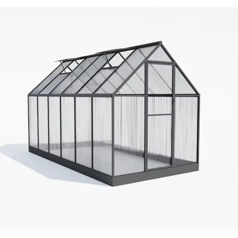 Sustainable Small Polycarbonate Multi-span Greenhouse Outdoor Flower Planting Green PC Panel