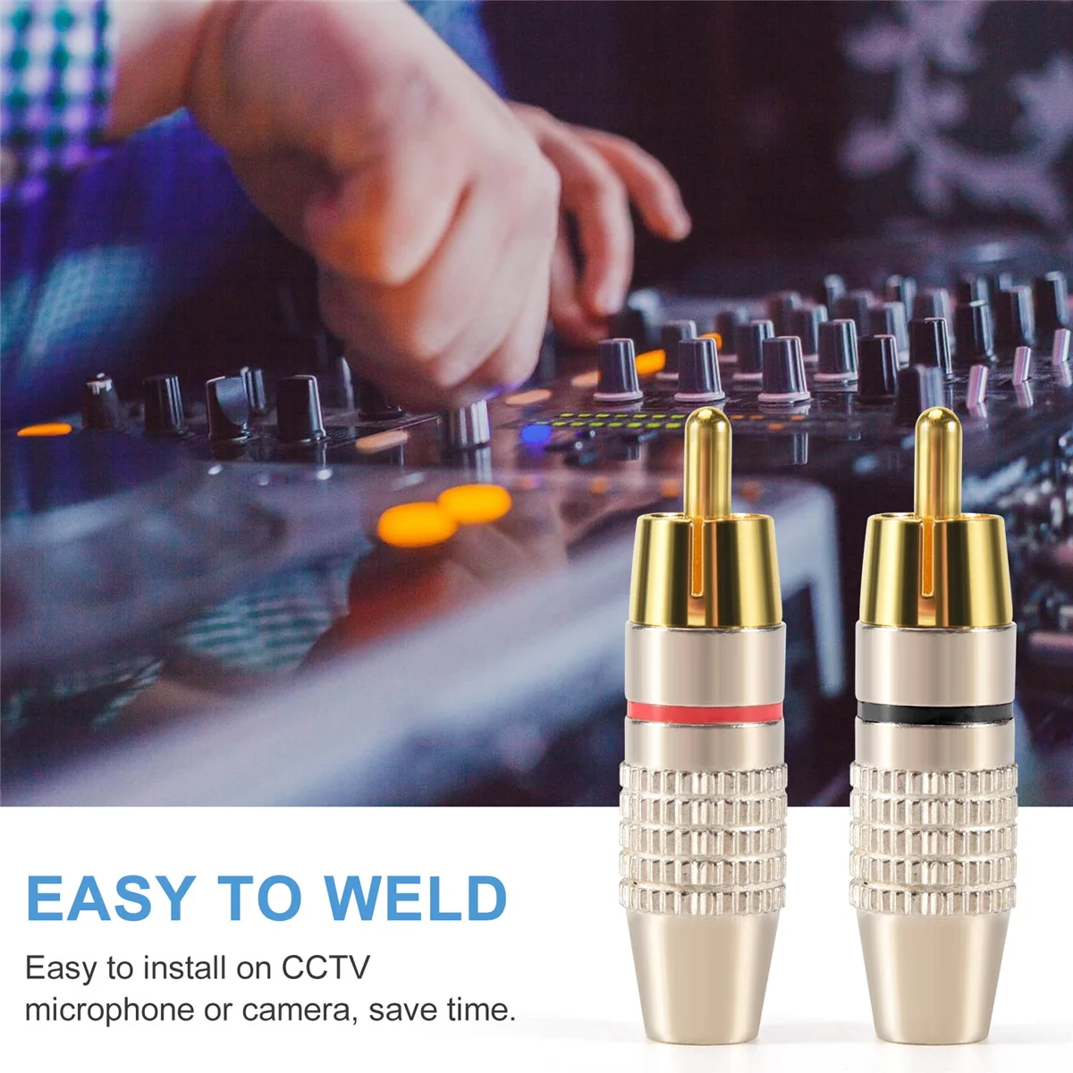 20 Stück Stecker Audio Video Verriegelung Kabelst ecker vergoldet