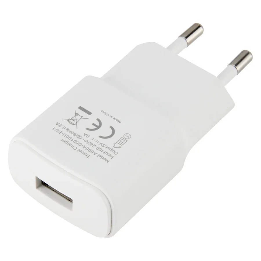 100pcs Universal 5V 1A EU Plug Single USB Wall Charger Mobile Phone Home Travel Power Adapter for iPhone Samsung Tablet