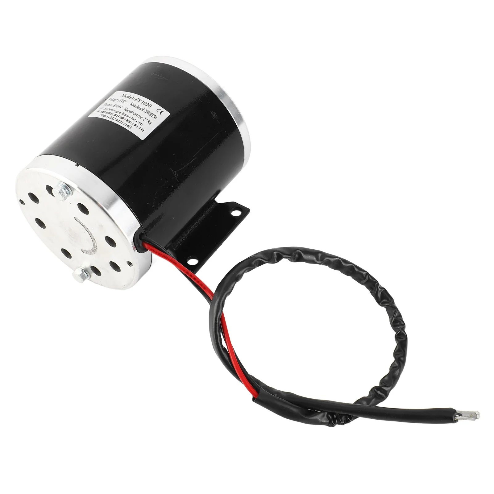 500W DC 24V Electric Brushed Motor with Bracket for Electric Scooter Electric Bike Gokart