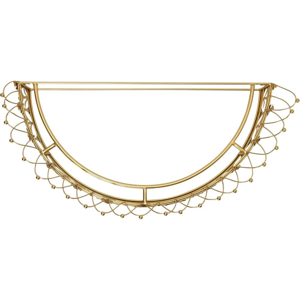 Decorative Metal Curtain Crown Gold Finish Canopy Top Bedroom Decor-Finials