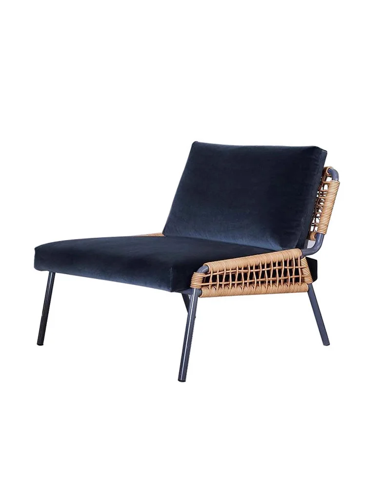 

Outdoor sofa model room Soft decoration single rattan chair Outdoor cafe Leisure small sofa