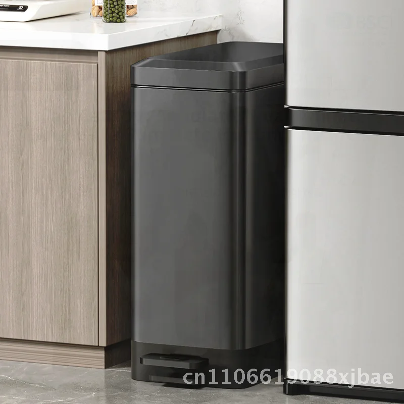 

Stainless Steel Pedal Trash Can Large Capacity for Home Use in Living Room Kitchen Bathroom - Light Luxury Design Available in