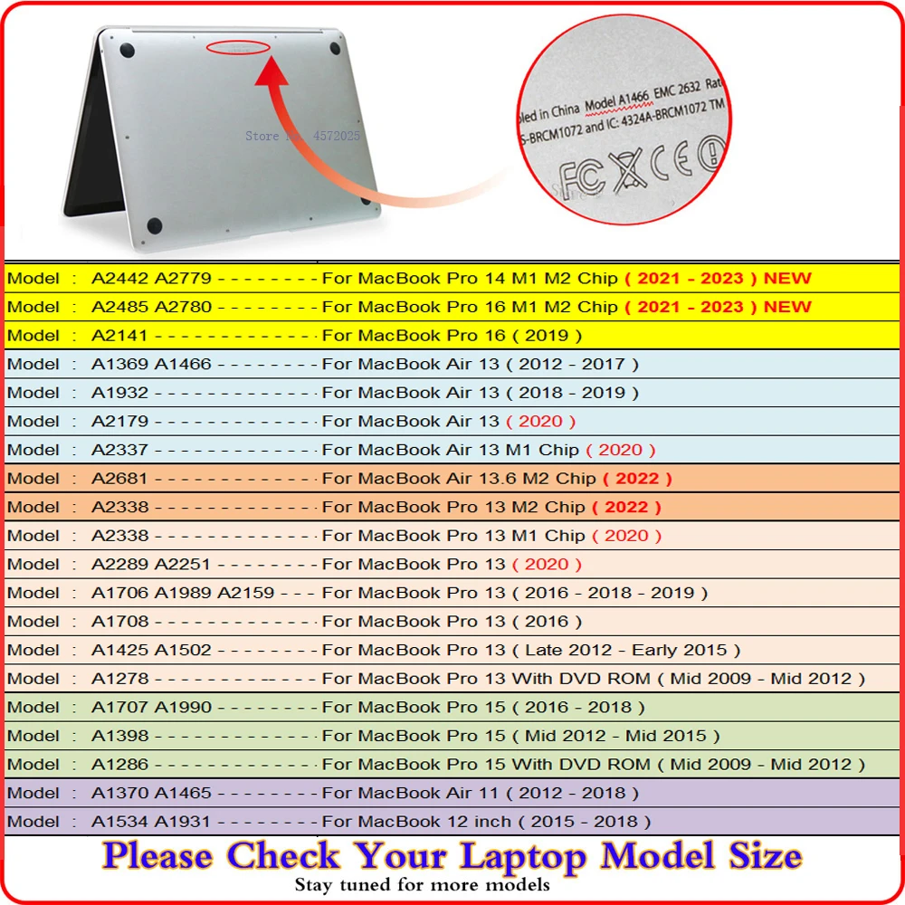 Capa de cristal transparente para MacBook, New Laptop Cover, Retina Air 11 polegadas, 12 polegadas, 13 polegadas, 14 polegadas, 15 polegadas, 16 polegadas, Mac Air 13,6 polegadas, M2, Chip M1