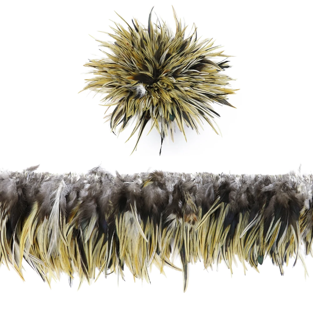 Wholesale Natural Rooster Saddle Plumes 4-8\