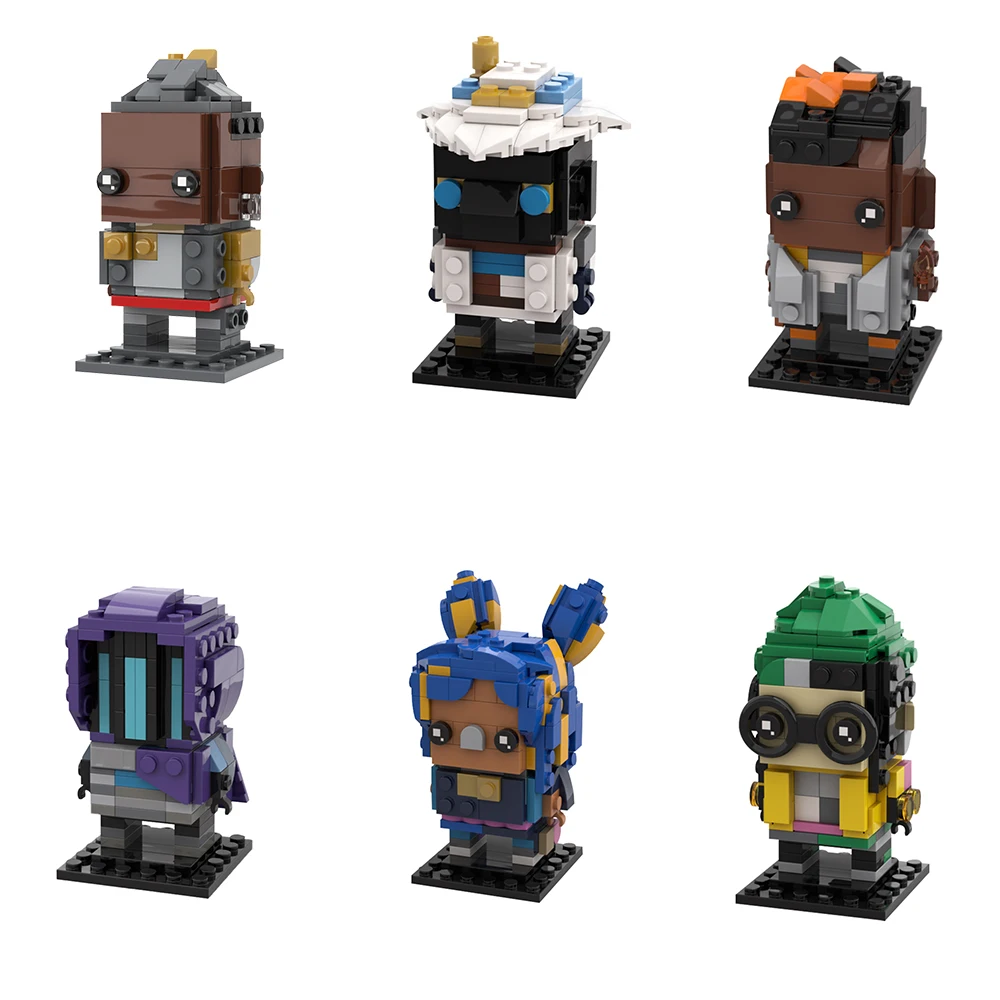 MOC Valoranted Brickheadz Bricks Valoranted Game Building Blocks Set Action Figure Character Model Set Educational Kids Toys