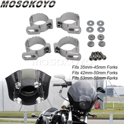 Motorcycle Headlight Fairing 35-58mm Forks 39mm 41 45mm 49mm Fork Clamp Mount For Harley Sportster Dyna XL 883 1200 XL883 48 72