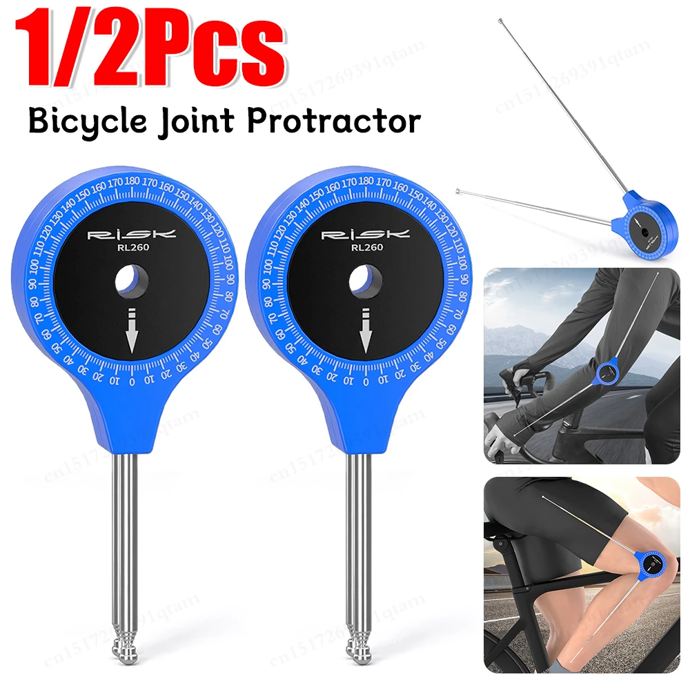 

1/2PCS Road Bicycle Fitting Airship Knee Joint Angle Measuring Tool Bike Riding Posture Protractor