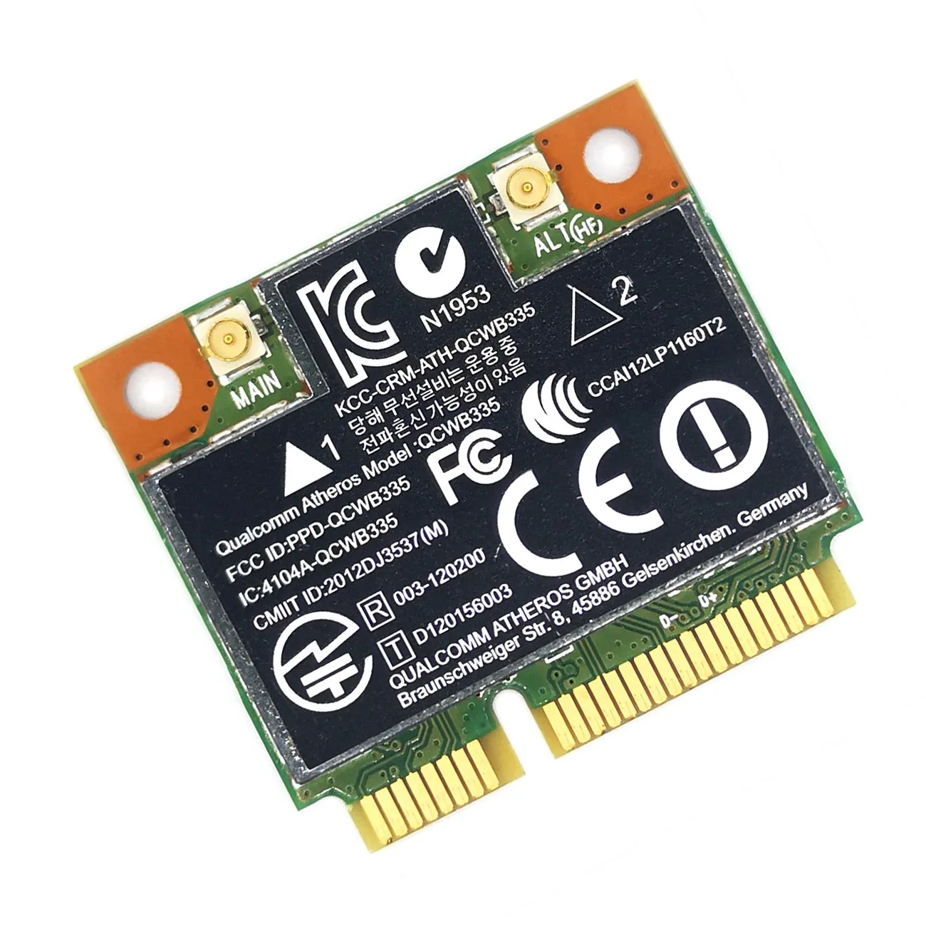 بطاقة WiFi AR9565 اليومية QCWB335 Mini PCIE Bluetooth 4.0 150Mbps 2.4G لنظام XP Win7 Win8 Linux