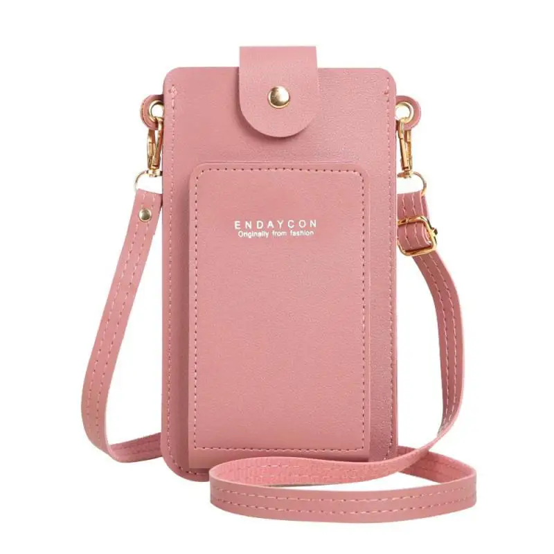 Women Mobile Phone Bag Fashion Touch Screen Shoulder Phone Bag Crossbody Bags Leather Mobile Wallet Bags 7 8/ P20