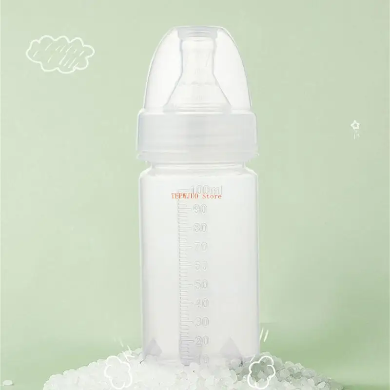 

U50F Newborns Feeding Container 100ml Disposable PP Nursing Bottle with Dust Protective Lid for Safe Cleaning Daily Use