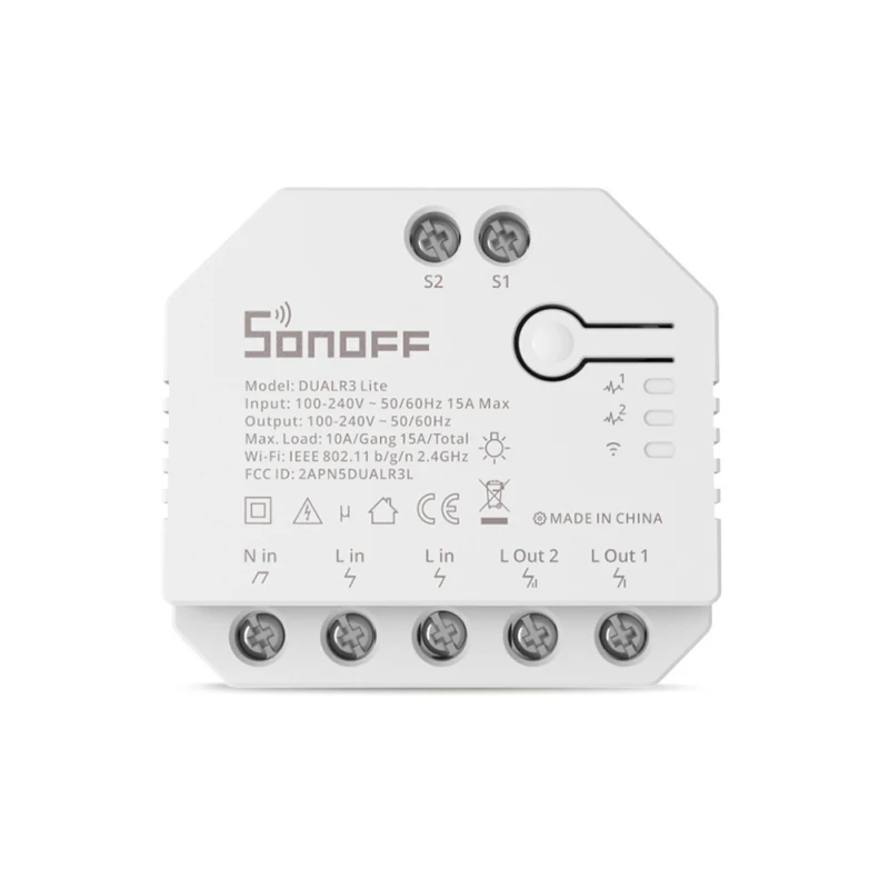 

SONOFF DUALR3 Lite Двухканальный интеллектуальный контроллер Dual Open Dual Control Мобильный пульт дистанционного управления Alexa