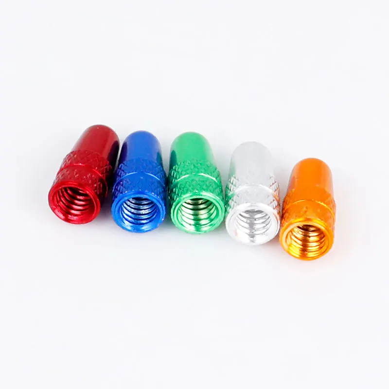 

500PCS Aluminum Alloy Cycle Valve Cap F/V Nozzle Presta threading Nut CNC Anodized Lid Cover Light Weight Multi Colors