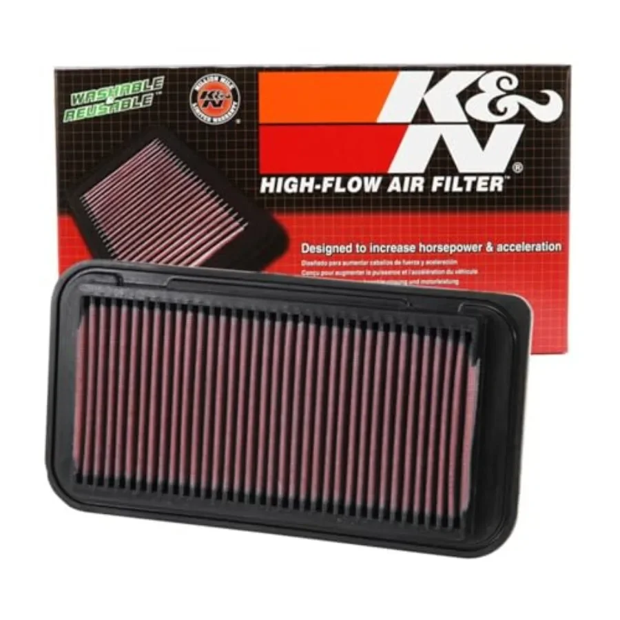 

HighFlow Original Lifetime Engine Air Filter for Enhanced Performance: Premium Washable Design Increases Engine Power and Effic