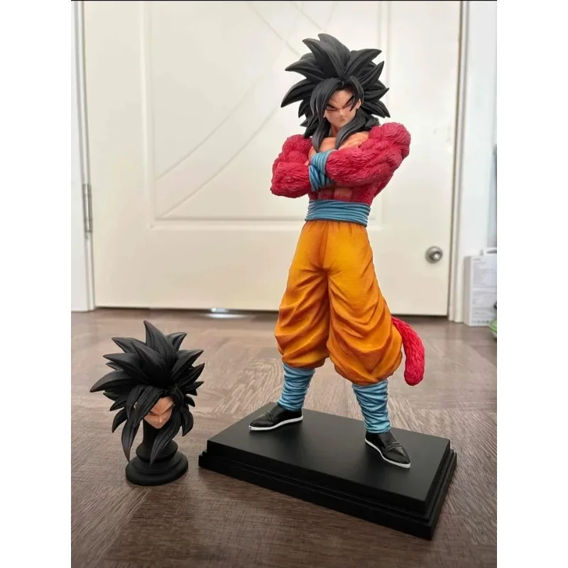 

31cm Jt Statue Dragon Ball Anime Figure Super Saiyan 4 Goku Figures Double Headed Planb Anime DX Model Collection Custom Toy