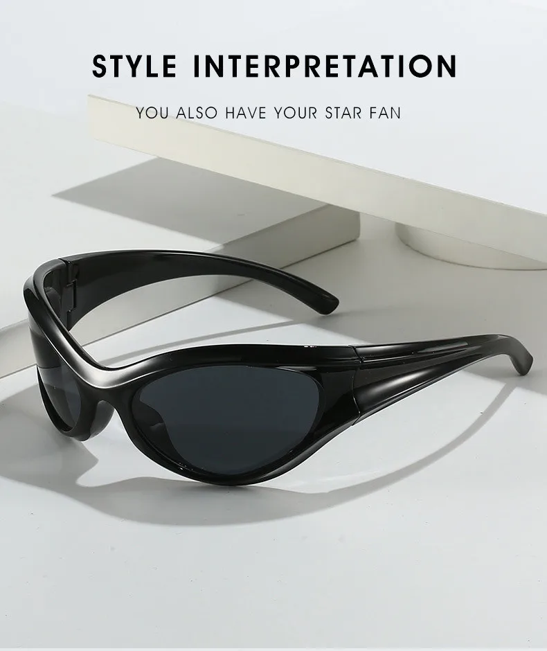 Dynamo Cat Eye Sonnenbrille Frauen Luxus Marken designer neu in Mode runde Sonnenbrille für Männer y2k Punk Sport brille männlich – Detail 2