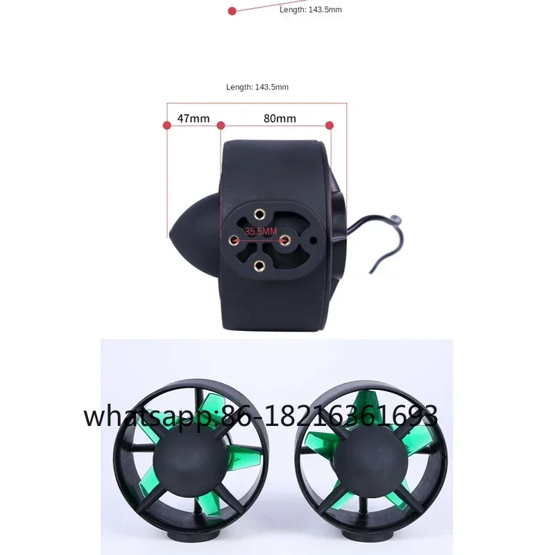 

800W High Speed ROV Underwater Propeller for Fishing Boat Kayak Modified Submersible Robot 24-48V 10A 130N，1pc