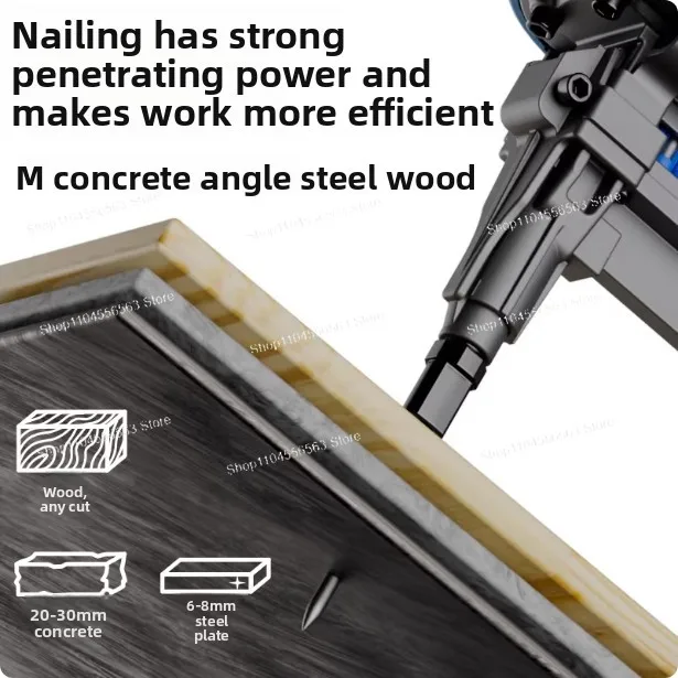 Concrete Electric Nail Gun for Gas Pipe Fitters Cement Wall Steel Nailer with Grab Feature Power Tool