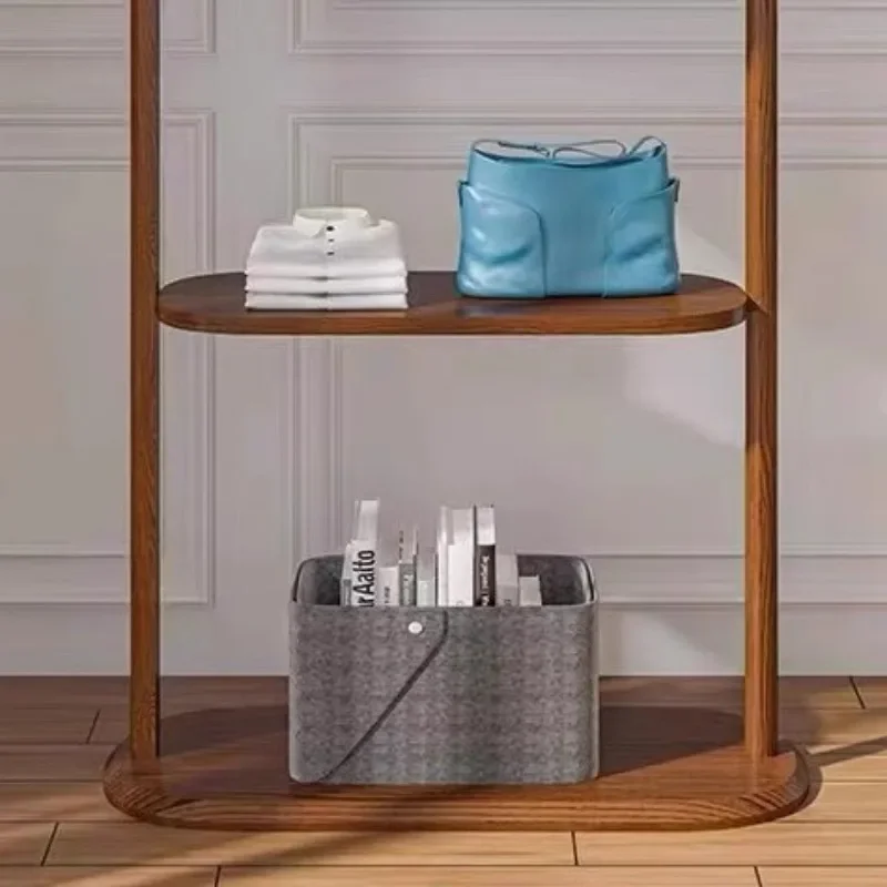 شماعة من الخشب الصلب لغرفة النوم من الأرض إلى السقف، شماعة صينية بسيطة جديدة، رف معطف داخلي، رف متعدد الوظائف #3