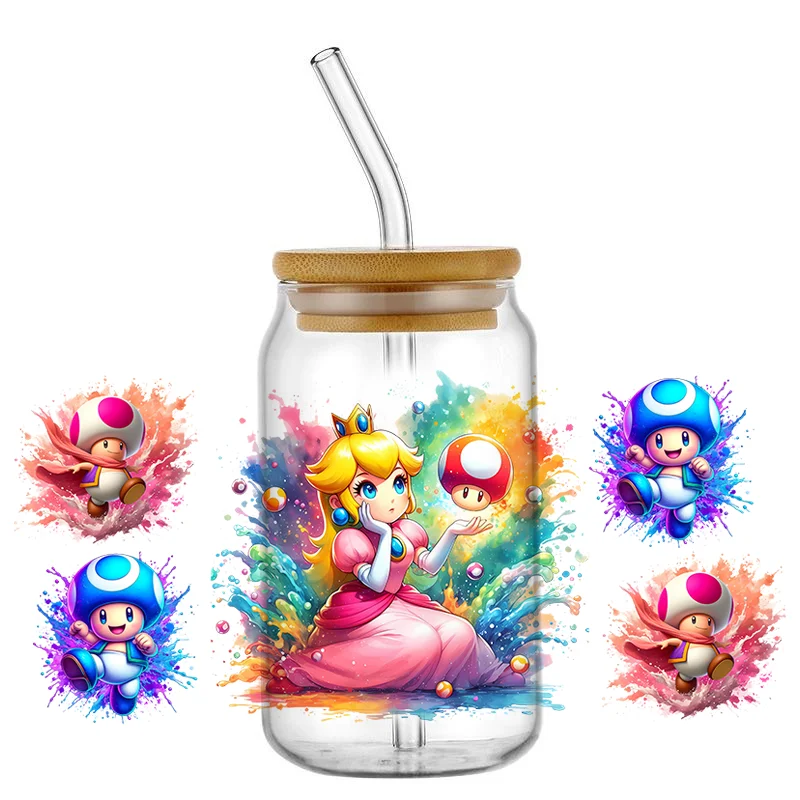 popular Custom UV DTF Stickers For 16oz Tumblers Cartoon Game Characters Decals Permanent Vinyl Transfer stickers