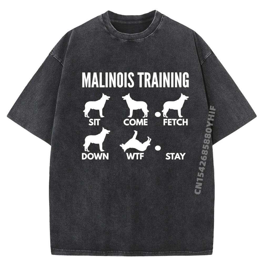 

Malinois Training For Belgian Shepherd Owners Designer Clothes Men T-Shirts Korean Fashion Washed Shirt