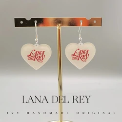 Lana Del Rey Drop Earring for Women Acrylic Heart Lana Del Rey Dangle Earrings Accessorie Jewelry Customizable Gift