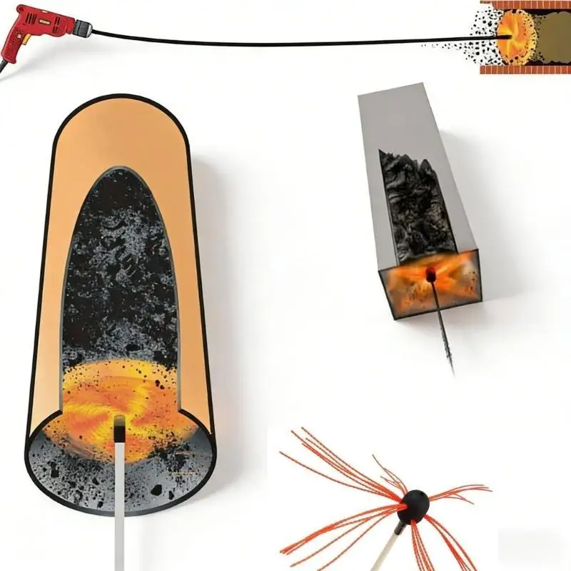 652F Pack of 2 Flexible Polyamide Flue Brush Executives for Comprehensive Cleansing of Various Flue Varieties Improving