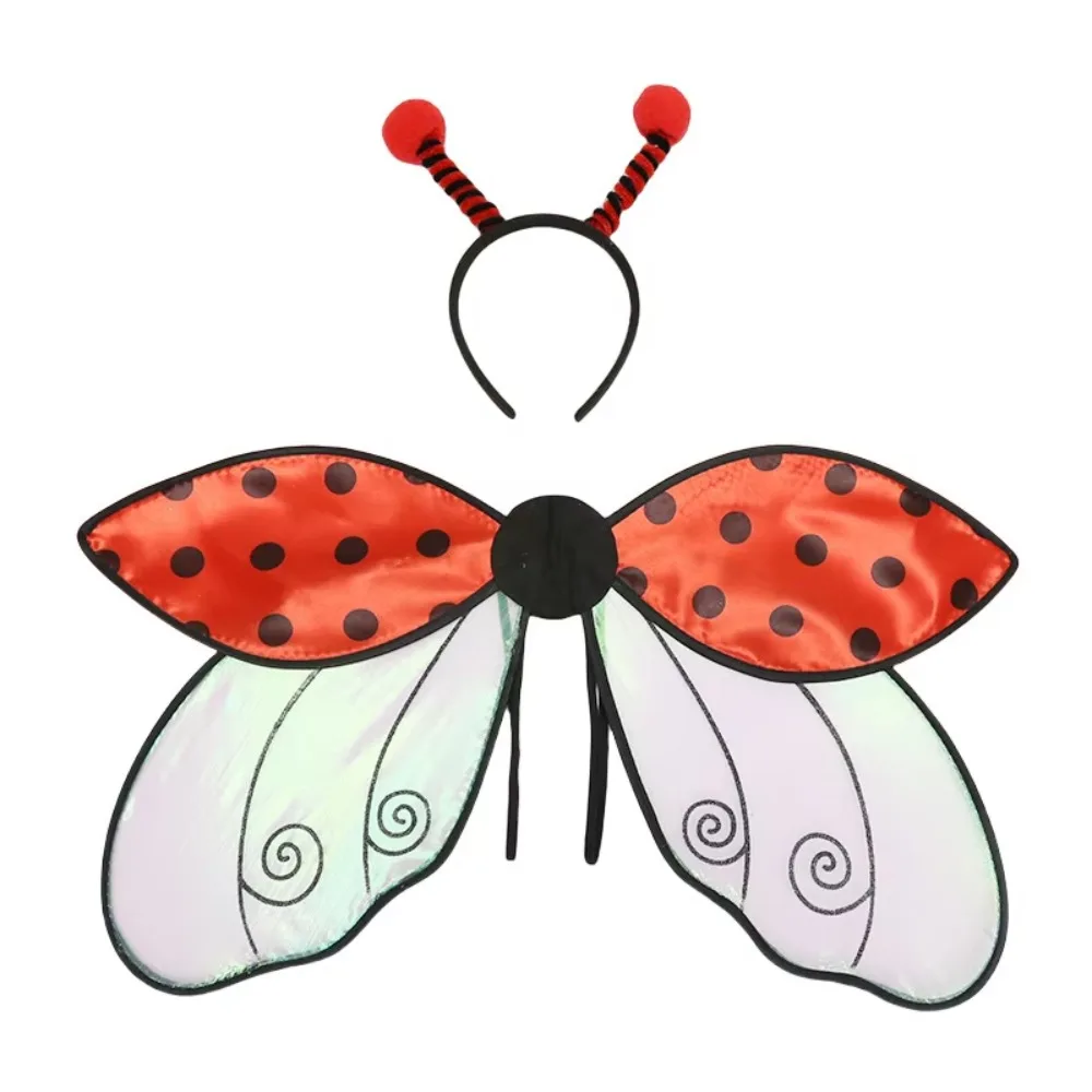 Lightweight Bugs Cosplay Wings Sparkle Insect Yellow Bee Fly Wings Handmade Craft Elastic Straps Kids Party Wings Children