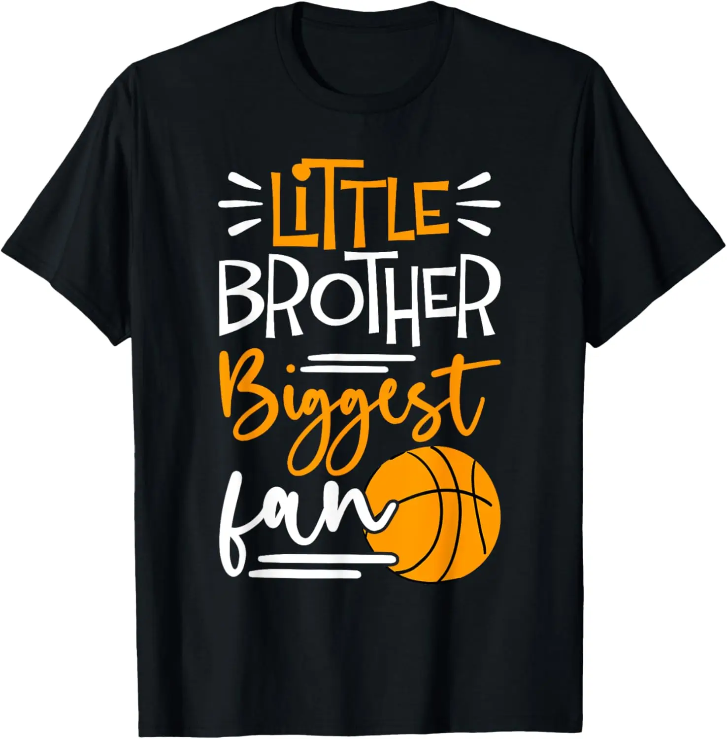 Little Brother Biggest Fan Basketball, Basketball Boys T-Shirt