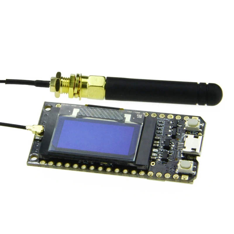 RISE-3X Bluetooth Wifi ESP-32 Development Board Module Lora32 Lora 868Mhz ESP32 Lora Oled 0.96 Inch Blue Display With Antenna