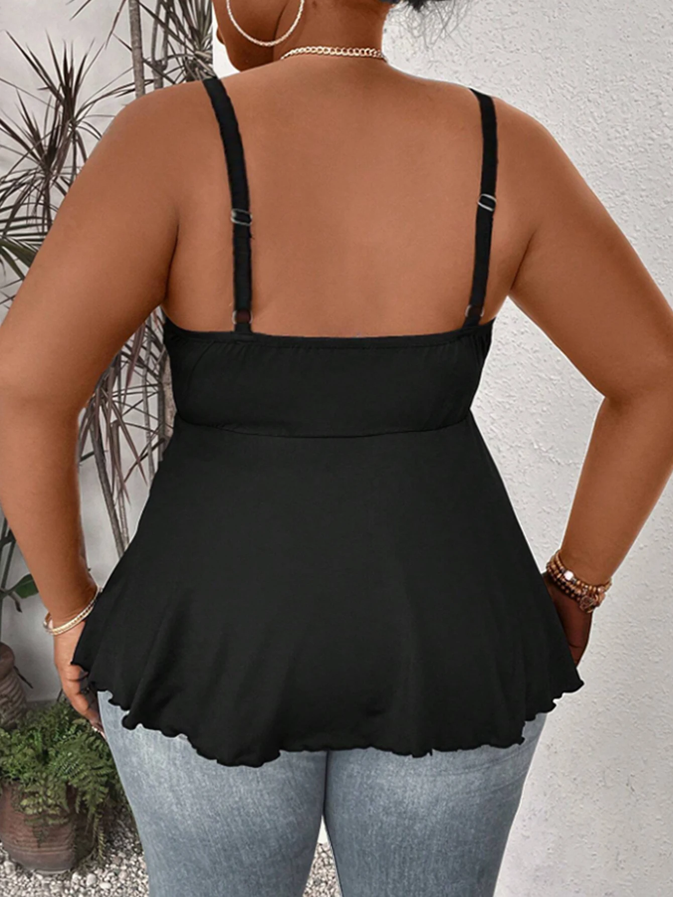 Plus Size Sexy Backless Sling Women Tops Black Strappy Sleeve Autumn Fashion Elegant Square Neck Slim Tank Tops Odzież damska