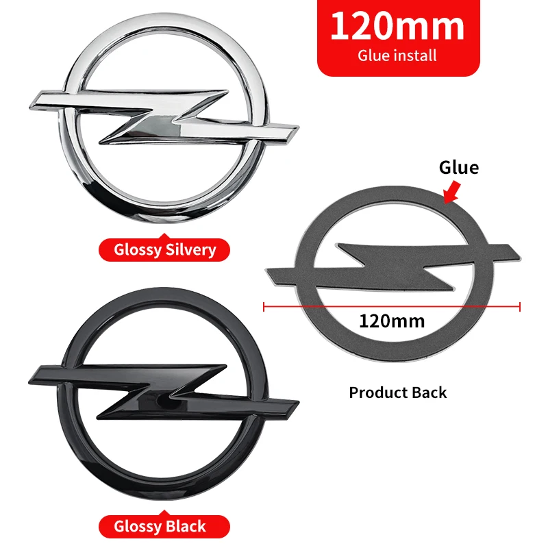 1 Stück ABS Opel Logo Emblem Aufkleber Passend für Auto Frontgrill Motorhaube Heckklappe Stoßstange Astra Zafira Insignia Corsa H G