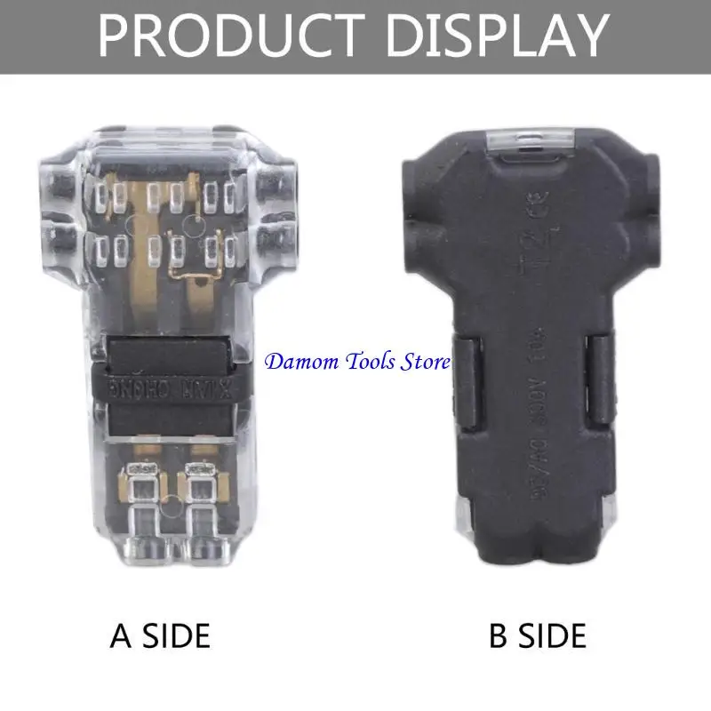 57BE 12pcs Stripping 2 Pin Wire Connectors 3 Way Electrical Wire Connectors for Fast Splicing & Tapping In Automotive