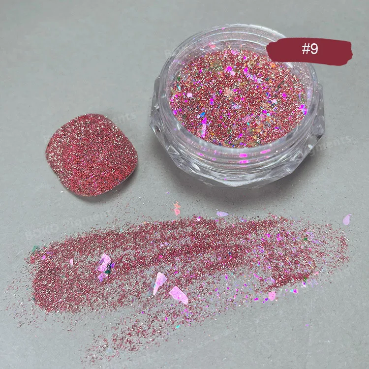 1Jar 0.5g Reflective Sparkling Diamond Nail Powder Aurora Reflective Glitter DIY Sequin Shiny Chrome Pigment Nails Art Rub Dust