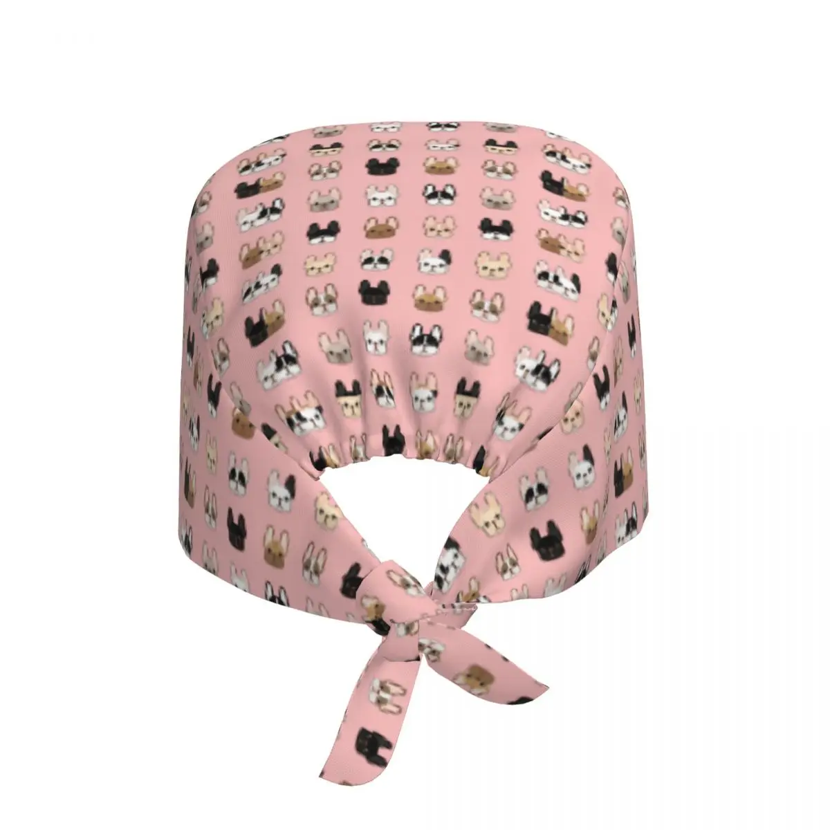 Custom French Bulldog Medical Staff Scrubs Hat Unisex Pet Dog For Chef Hat Scrub Caps