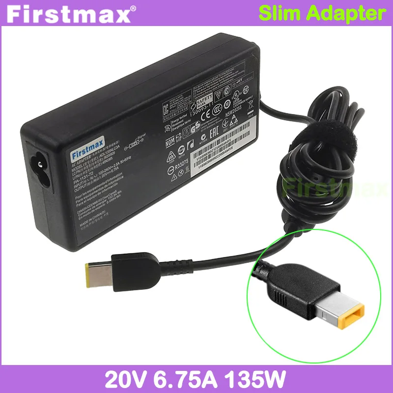 20V 6.75A 135W Power Supply for Lenovo ThinkCentre M900x M910q M910x M720q M920q M720 M920 M920x Tiny Desktop PC AC Adapter