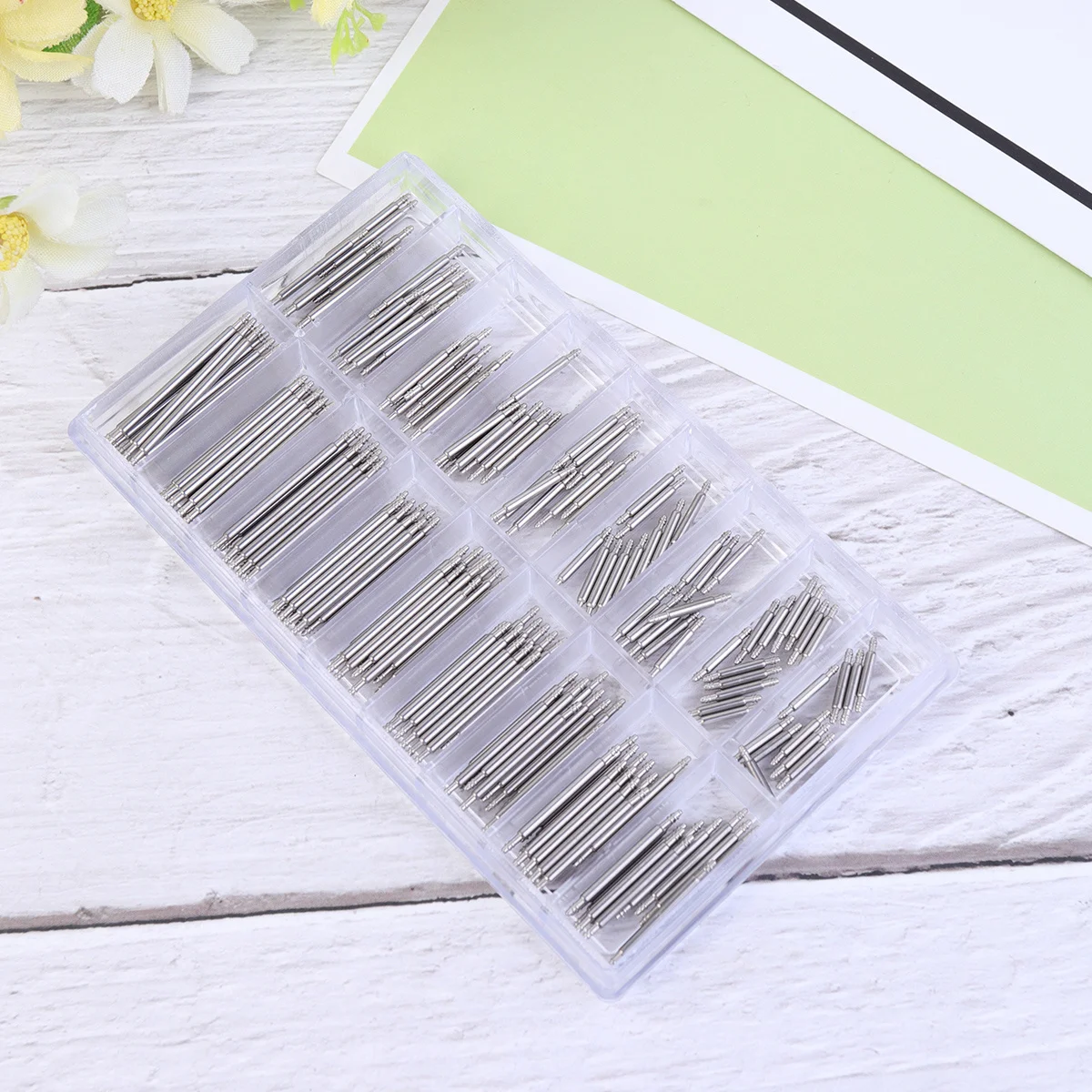 

180Pcs Watch Band Repair Kit Durable Metal Spring Bar Link Pin Remover Easy Strap Adjusting Tool for Watch Repair Silver