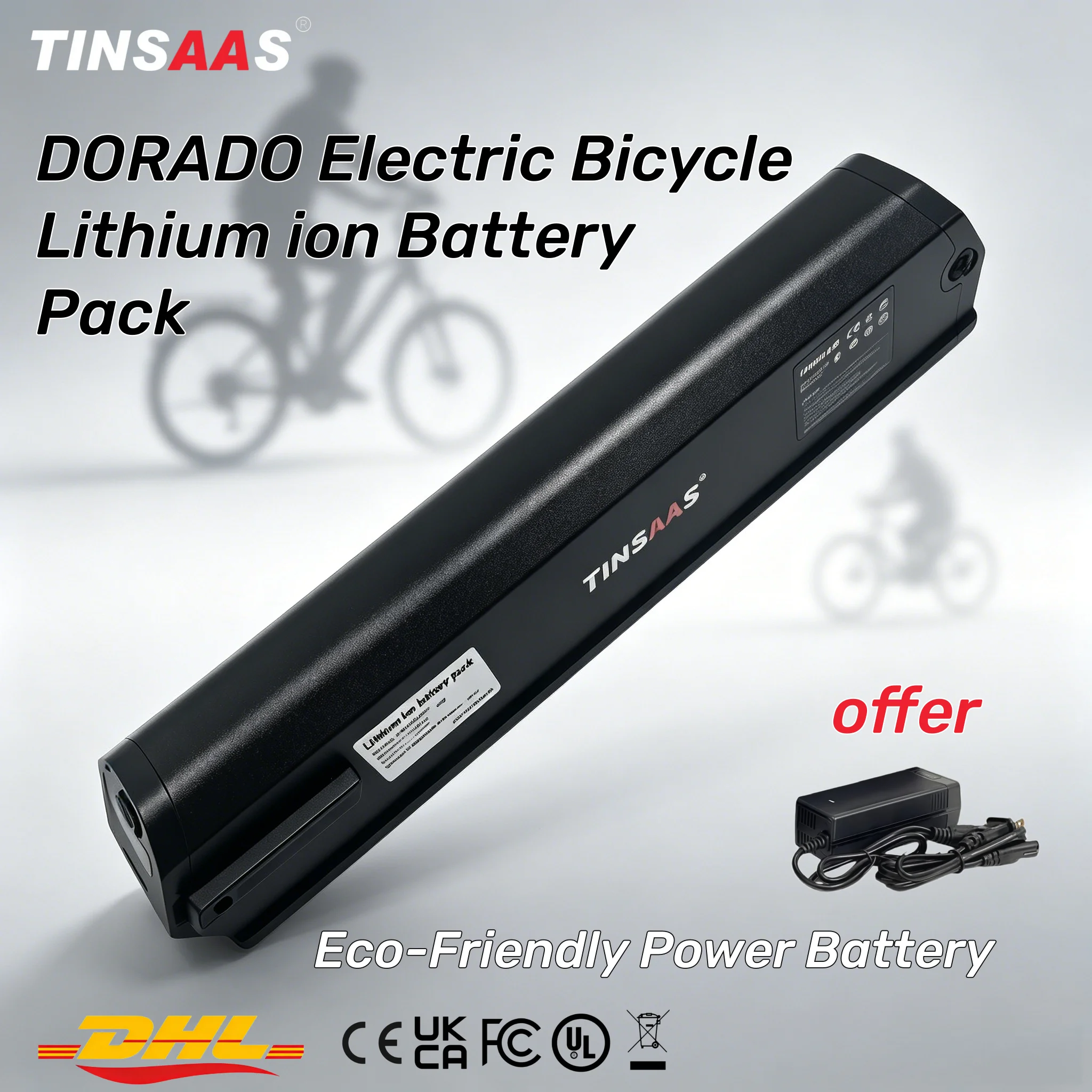 Reention Dorado Electric Bike Battery Pack 36V 48V 20Ah With BMS Large Capacity 21700 Cells Bicycle Battery For 350-1000W Motors