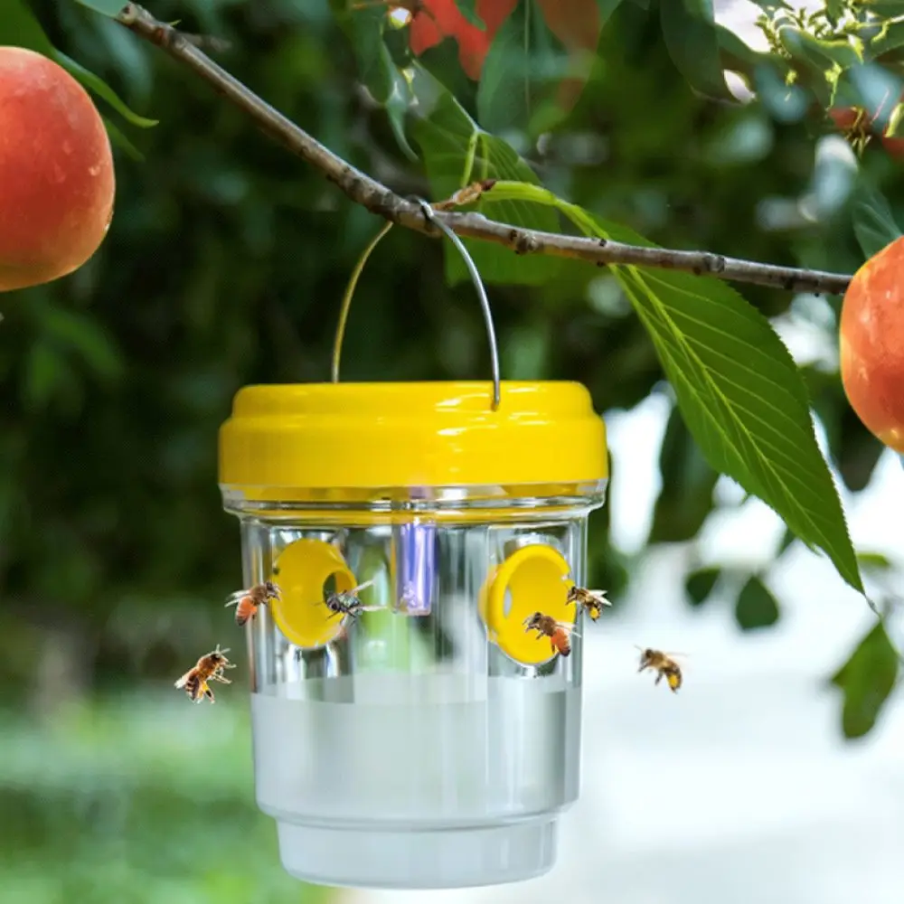 Wasp Hornet Trap Catcher For Farm Orchard Garden Outdoor Insect Fly Pest Control Yellow Plastic Device