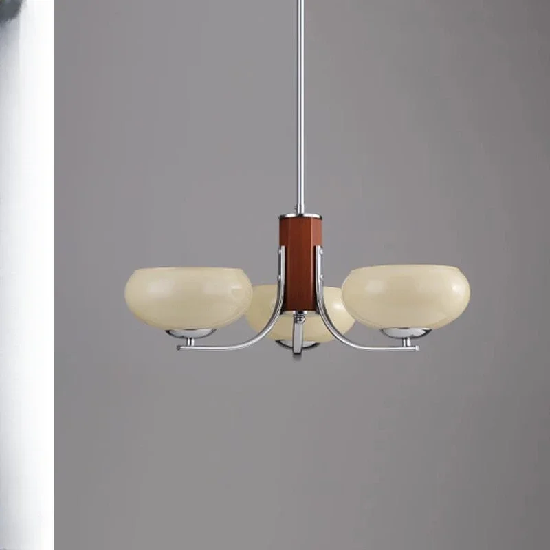 dining room medieval French living room solid wood retro study chandelier creative Bauhaus