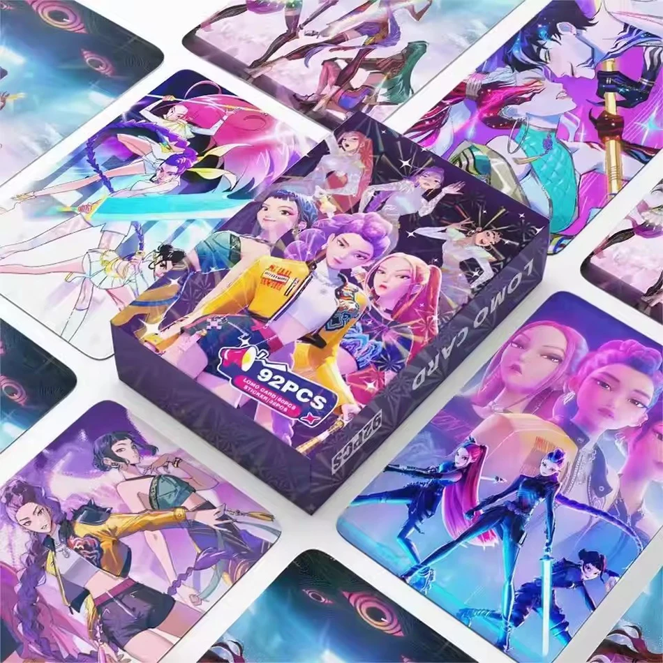 K-Pop Devil Hunters Saja Anime Karten Aufkleber Kinder Party Cosplay Gaming Sammlerstück Cartoon Huntrix Dekorativ Weihnachten Geburtstag
