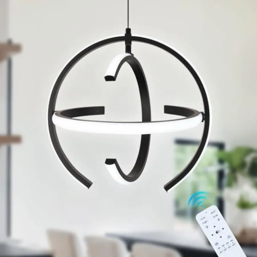 

Modern LED Chandeliers Dimmable Globe Pendant Lights Fixture 13" Metal Adjustable Hanging Lamps are Suitable for Kitchen lsland