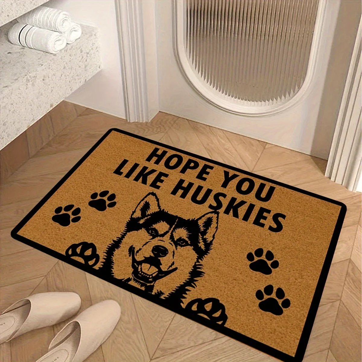 Hope you enjoy the Husky Welcome Mat - Non-slip, Machine Washable, Low Lint Polyester and Rubber Entrance Mat for Indoor Use
